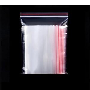 Túi Zipper Chỉ Đỏ Size 7x10cm - Hình ảnh 1